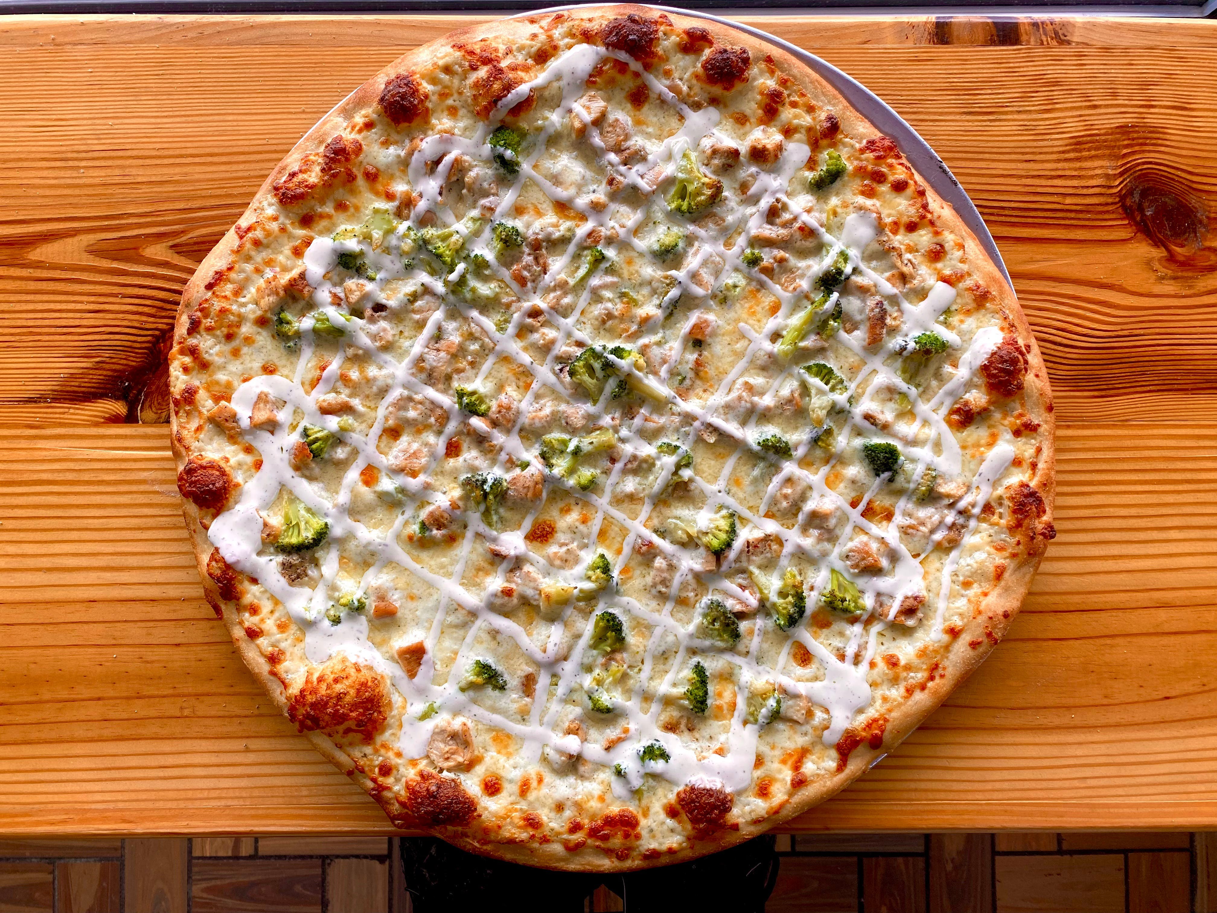 CBR (Chicken Broccoli Ranch) Pizza