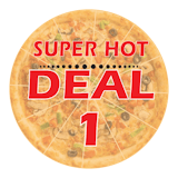 Hot Deal #1 Large Cheese Pizza with Two Toppings & Choice of Hot Wings or Salad