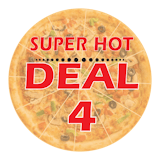 Hot Deal #4. 2 Large Pizza with Two Toppings & Choice of Hot Wings or Salad