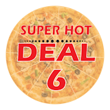 Hot Deal #6. 3 Large Pizza with Two Toppings & Choice of Hot Wings or Salad
