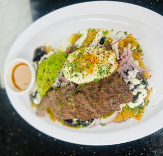 Steak Chilaquiles Verdes Breakfast