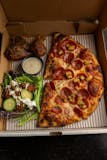 1/2 Pizza, 2 Wings, Side & 16 Oz. Fountain Drink Lunch
