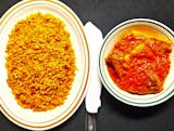 Jollof Rice & Assorted Meat Plate