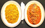 Jollof Rice & Whole Tilapia Fish Plate