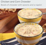 Chicken corn chowder w/crackers 16 oz