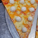 Five Cheese Deluxe Pizza Slice