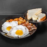 2 Eggs, Bacon, Home Fries & Toast Breakfast Platter