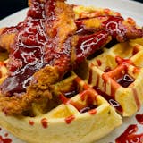Hibiscus chicken and waffle
