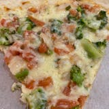 White Vegetable Pizza Slice