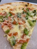 White Vegetable Pizza Slice