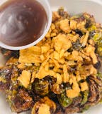 Fried Brussel Sproutss with Crispy Onions