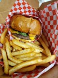 Beef Cheeseburger with Fries