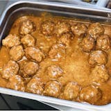Meatballs in Tomato Sauce and Mashed Potatoes