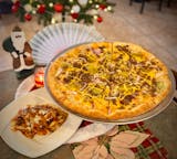 Mac Attack Pizza & Chipotle Chicken, Bacon, Ranch Fries