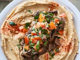 Hummus with Shawarma & Gyro Plate