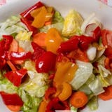 Salad & Marinated Red Peppers