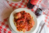 Large Tray of Four Orders  of Pasta & Meatballs