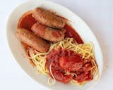 Large Tray of Four Orders of Pasta & Hot Sausage