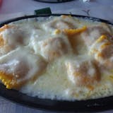 La Bellitalia Specialita Imported Ravioli, Baked with Mozzarella Cheese On Top