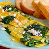 Spinach & Feta Omelette with Toast