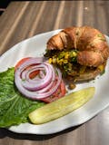 Croissant with Vegetable Tofu Scramble (vegetarian)