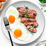 Two Eggs with Breakfast Steak (ground beef)