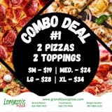 (2) 2 Topping Pizza Combo