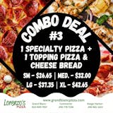 Specialty Pizza, 1 Topping Pizza & Cheese Bread Combo (3)