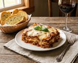 #7-  Lasagna + Garlic Bread