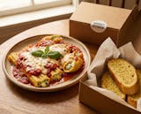 #6 Manicitti Ravioli or Stuffed Shell + garlic Bread + Free Soda