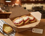 #12 - Eggplant Parmigiana Spaghetti + Garlic Bread