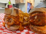 Meatball Sliders with Fries