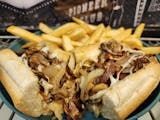 Mushroom Philly w/Fries (No Meat) w/cheese