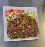 Chicken Teriyaki Over Rice & Salad