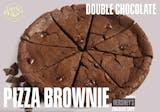 Double Chocolate Pizza Brownie