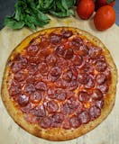 New York Style Pepperoni Overload Pizza