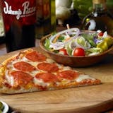 One Pizza Slice with One Regular Topping & Small Garden Salad Lunch Special