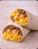 Beef sasuge egg cheese tater tots Burrito