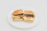 Cheese with Sausage Egg Sandwich Breakfast