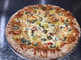 Triple pepper pizza