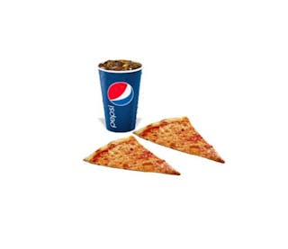 Two Slices of Cheese Pizza & Soda Lunch Special