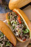 Cheese Steak Hero with Mushrooms, Onions & Peppers