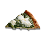 Cream Spinach Pizza Slice