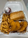 Jumbo Shrimp Dinner served with fries & bread