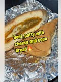 Beef patty cheese and coco bred