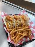 Boom Boom Shrimp Tacos W/ Fries