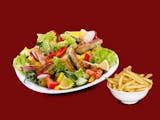 Salad w/ grilled chicken/french fries