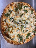 Shrimp & Spinach Pizza white