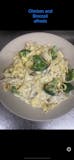 Broccoli Chicken Alfredo fettuccine