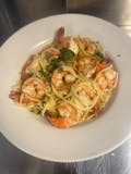 Shrimp Scampi over linguine